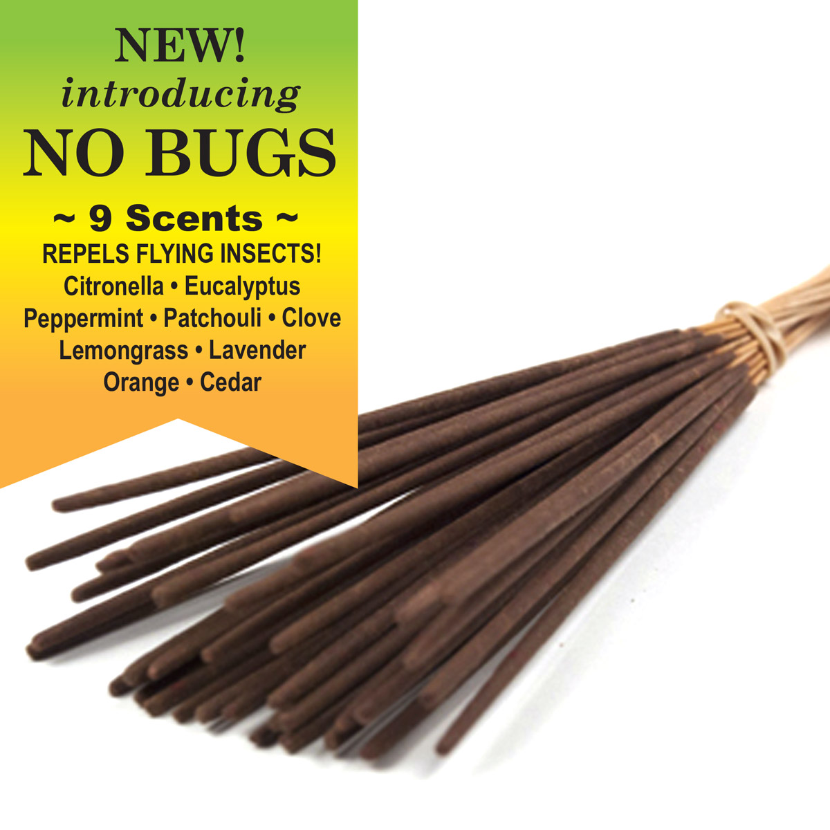 No Bugs Incense Sticks Repels Flying Insects