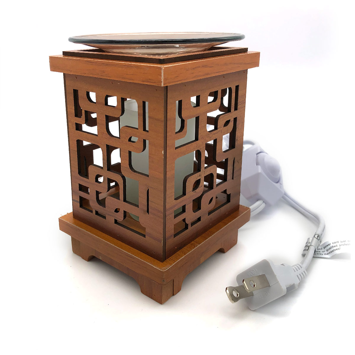 Electric Aroma Burner - Wood Swirl with Dimmer | Aroma-Burner.com