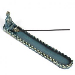 Blue Long Buddha Ash Catcher - Incense burner