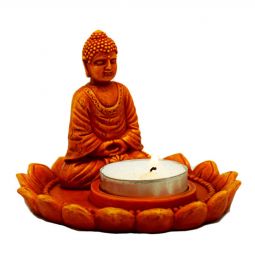 Orange Buddha Ash Catcher and/or Tea Light Holder