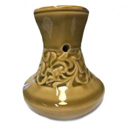 Ceramic Aroma Burner - 4.5" Gold Round Genie Diffuser