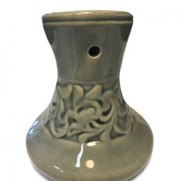 Ceramic Aroma Burner - 4.5" Grey Round Genie Diffuser