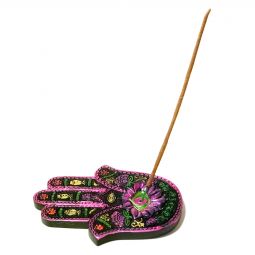 Hamsa Hand Ash Catcher - Multi-Color Pink