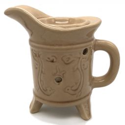 Ceramic Aroma Burner - 4.5" Cream Pitcher with 3 feet