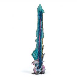 Tall Blue Dragon Incense Burner for Sticks